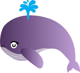 cute whale cartoon, fish