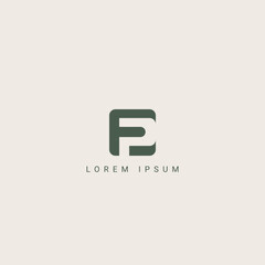 Modern unique letter FP PF logo icon design template elements