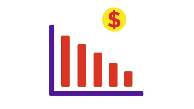 Animation Growing down of Business Analytics