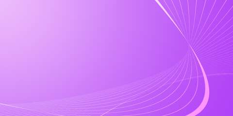 Line art style with copy space. Gradient purple background. Colorful concept glowing curve lines illustration. Modern digital technology background