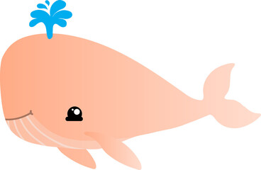 cute whale cartoon, fish