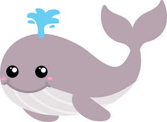Obraz na płótnie Canvas cute whale cartoon 