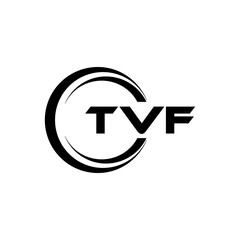 TVF letter logo design with white background in illustrator, cube logo, vector logo, modern alphabet font overlap style. calligraphy designs for logo, Poster, Invitation, etc.