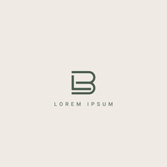Modern unique letter LB BL logo icon design template elements