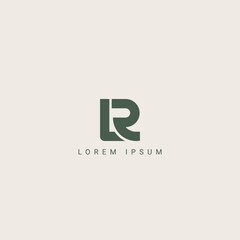 Obraz premium Modern unique letter LR RL logo icon design template elements
