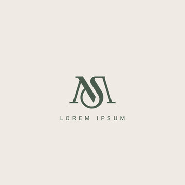 Modern unique letter MS SM logo icon design template elements