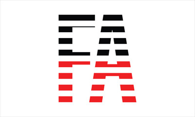 FA three initial letter iconic line negative space minimal logo design vector template. monogram, abstract, wordmark, business, typography, minimalist, brand, company, flat, modern, unique, simple