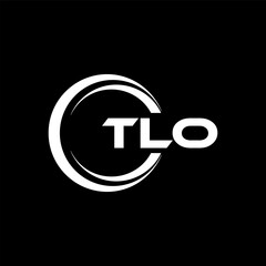 TLO letter logo design with black background in illustrator, cube logo, vector logo, modern alphabet font overlap style. calligraphy designs for logo, Poster, Invitation, etc.