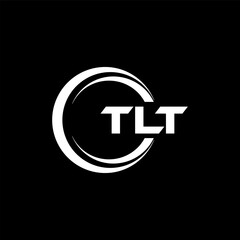 TLT letter logo design with black background in illustrator, cube logo, vector logo, modern alphabet font overlap style. calligraphy designs for logo, Poster, Invitation, etc.