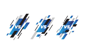 Versus screen conflict duel confrontation fight competition vector illustration