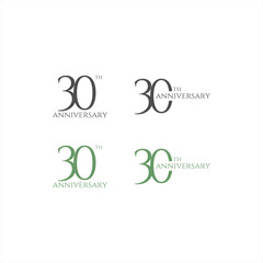 30th logo design, 30th anniversary logo design, vector, symbol, icon
