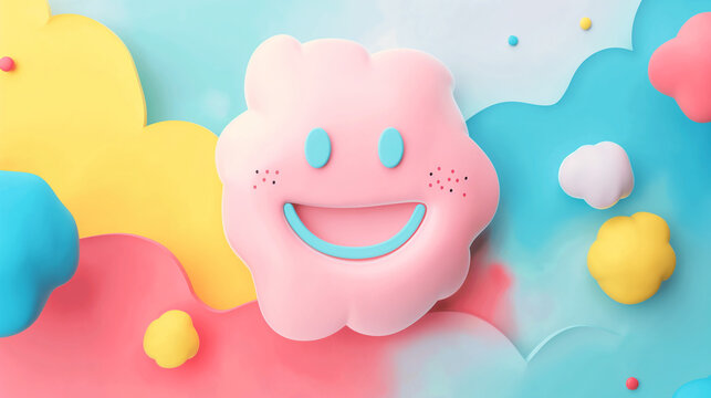 background image pastel color  concept  smile