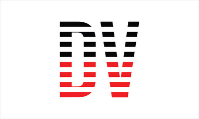 DV three initial letter iconic line negative space minimal logo design vector template. monogram, abstract, wordmark, business, typography, minimalist, brand, company, flat, modern, unique, simple