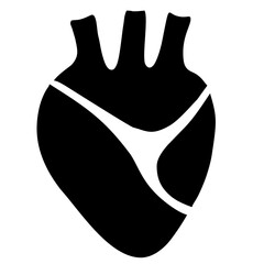 heart in black color vector