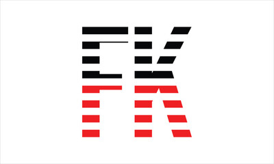 FK three initial letter iconic line negative space minimal logo design vector template. monogram, abstract, wordmark, business, typography, minimalist, brand, company, flat, modern, unique, simple