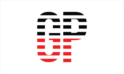GP three initial letter iconic line negative space minimal logo design vector template. monogram, abstract, wordmark, business, typography, minimalist, brand, company, flat, modern, unique, simple