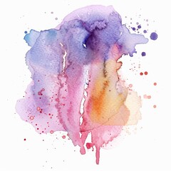 Soft pastel watercolor blend in lavender, pink, and coral, a delicate backdrop for design and art.