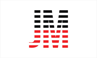 JM three initial letter iconic line negative space minimal logo design vector template. monogram, abstract, wordmark, business, typography, minimalist, brand, company, flat, modern, unique, simple