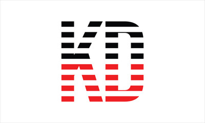 KD three initial letter iconic line negative space minimal logo design vector template. monogram, abstract, wordmark, business, typography, minimalist, brand, company, flat, modern, unique, simple