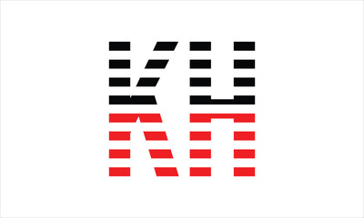 KH three initial letter iconic line negative space minimal logo design vector template. monogram, abstract, wordmark, business, typography, minimalist, brand, company, flat, modern, unique, simple