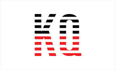 KQ three initial letter iconic line negative space minimal logo design vector template. monogram, abstract, wordmark, business, typography, minimalist, brand, company, flat, modern, unique, simple