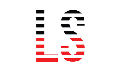 LS three initial letter iconic line negative space minimal logo design vector template. monogram, abstract, wordmark, business, typography, minimalist, brand, company, flat, modern, unique, simple