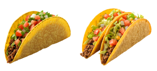 tacos isolated on transparent background