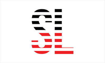 SL three initial letter iconic line negative space minimal logo design vector template. monogram, abstract, wordmark, business, typography, minimalist, brand, company, flat, modern, unique, simple
