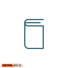 Book icon design vector graphic of template, sign and symbol
