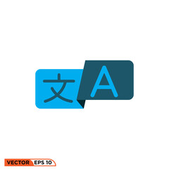 Translation icon design vector graphic of template, sign and symbol