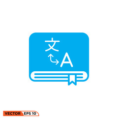 Translation icon design vector graphic of template, sign and symbol