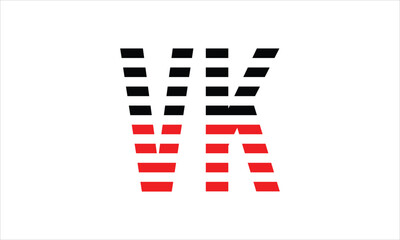 VK three initial letter iconic line negative space minimal logo design vector template. monogram, abstract, wordmark, business, typography, minimalist, brand, company, flat, modern, unique, simple