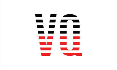 VQ three initial letter iconic line negative space minimal logo design vector template. monogram, abstract, wordmark, business, typography, minimalist, brand, company, flat, modern, unique, simple