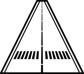 Runway Outline Illustration Vector