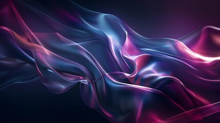 Flowing Shiny Magenta and Blue Material Background