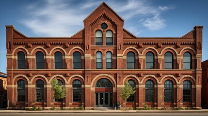 Obraz premium construction architecture factory building illustration industrial manufacturing, production warehouse, structure engineering construction architecture factory building