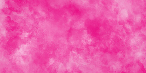 Abstract brush painted pink watercolor background with blurry fogg, smooth and stained paper pink smoke, creative colorful modern pink paper texture with stains.	