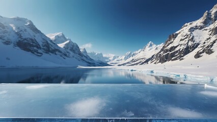 Fototapeta na wymiar Snow-covered Swiss Alps Winter Landscape
