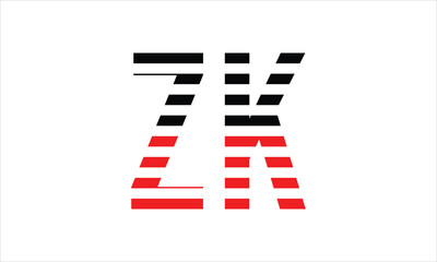 ZK three initial letter iconic line negative space minimal logo design vector template. monogram, abstract, wordmark, business, typography, minimalist, brand, company, flat, modern, unique, simple