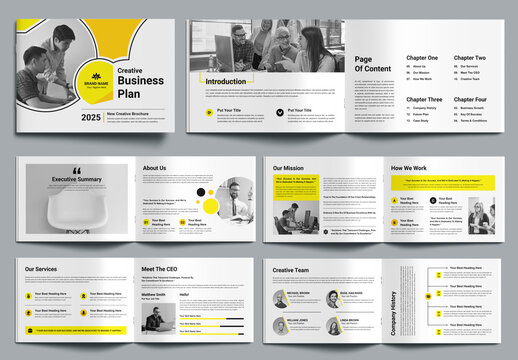 Landscape Business Plan Brochure Layout