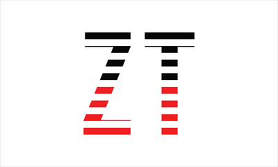 ZT three initial letter iconic line negative space minimal logo design vector template. monogram, abstract, wordmark, business, typography, minimalist, brand, company, flat, modern, unique, simple