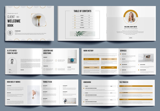 Welcome Book Template Landscape Layout