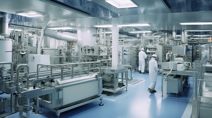 production industry pharmaceutical plant illustration research development, manufacturing technology, facility laboratory production industry pharmaceutical plant