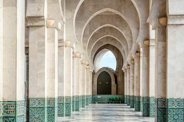 Hassan II Mosque, Casablanca, Morocco - obrazy, fototapety, plakaty