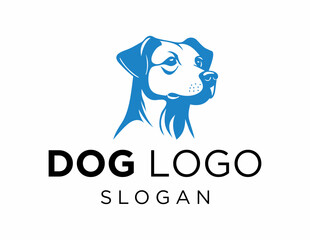 Logo about Dog created using the CorelDraw application. on a white background.