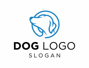 Logo about Dog created using the CorelDraw application. on a white background.