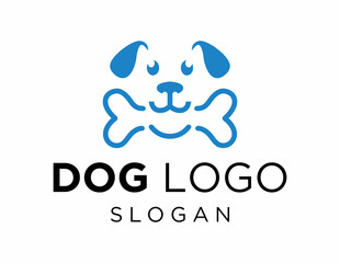 Logo about Dog created using the CorelDraw application. on a white background.