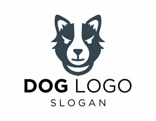 Logo about Dog created using the CorelDraw application. on a white background.