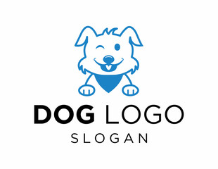 Logo about Dog created using the CorelDraw application. on a white background.