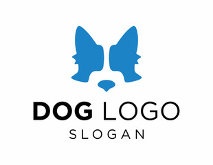 Logo about Dog created using the CorelDraw application. on a white background.